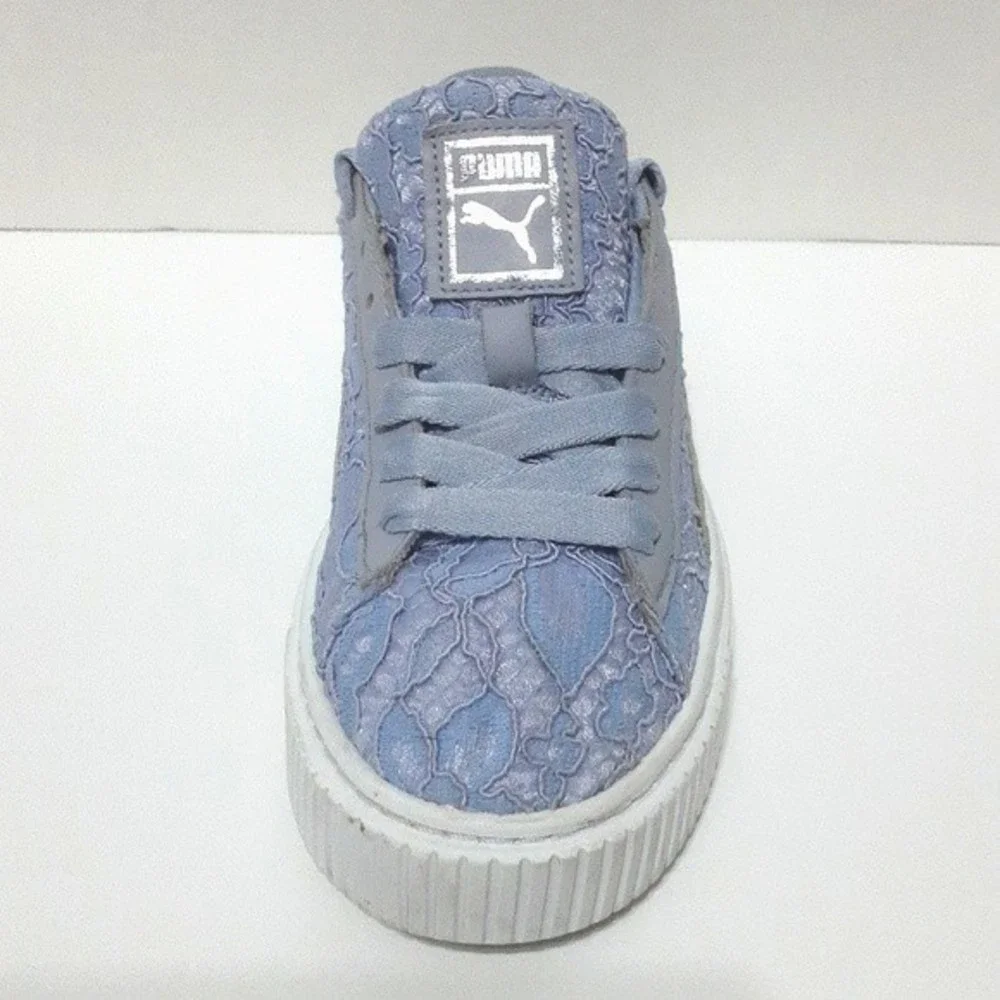 Puma Basket Platform Fo Icelandic Blue Low Top Sneakers US 6.5 Trendy Streetwear